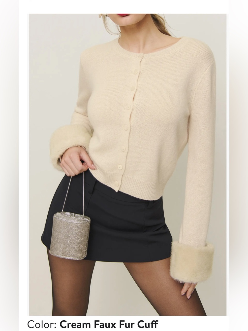 Reformation clara cashmere cardigan size M